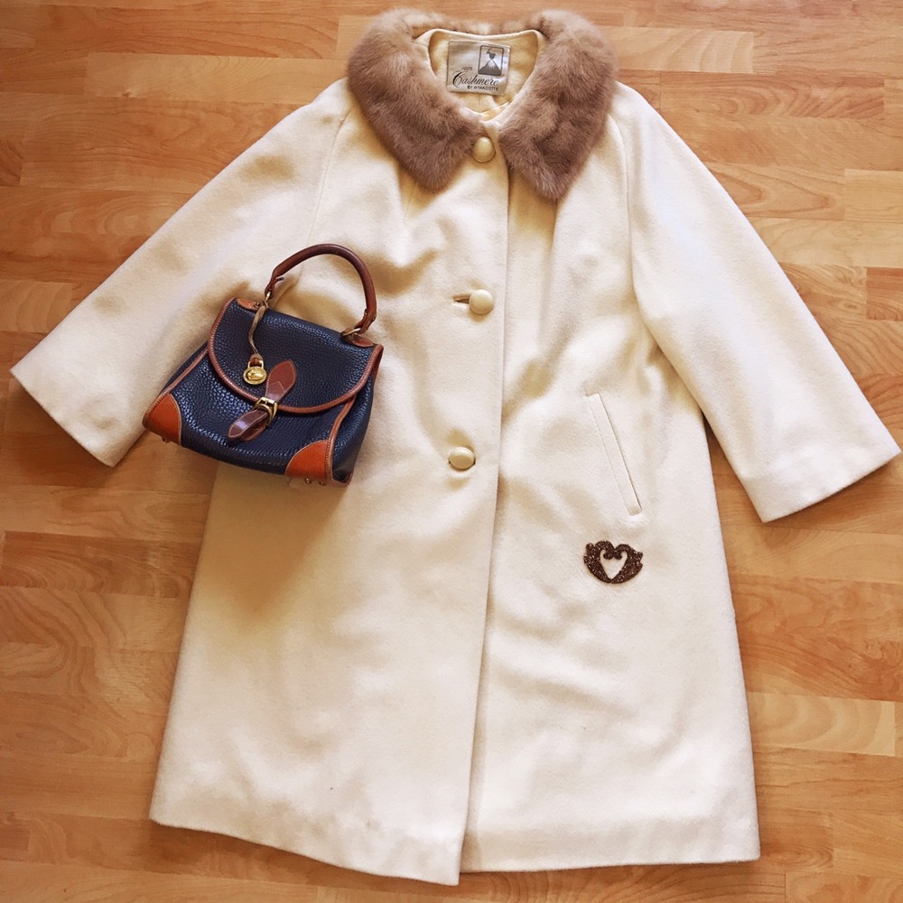 Vintage 1950's Swing Mink Cashmere Coat